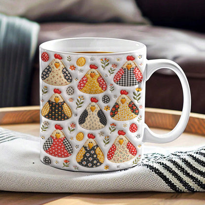 Chicken Lover Ceramic Mug Countryside Hen Garden