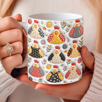 Chicken Lover Ceramic Mug Countryside Hen Garden