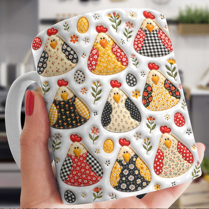 Chicken Lover Ceramic Mug Countryside Hen Garden