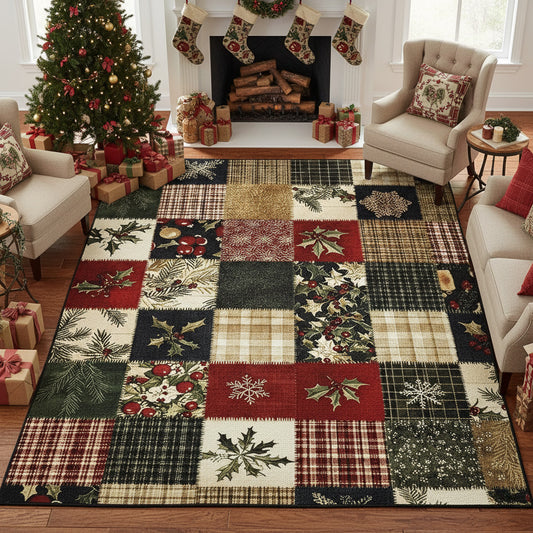 Christmas Area Rug Cozy Christmas Cabin
