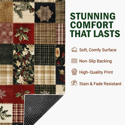 Christmas Area Rug Cozy Christmas Cabin