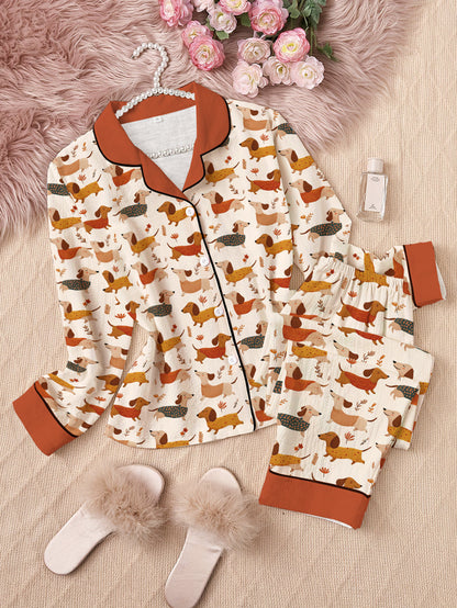 Dachshund Pajama Set Cozy Weenie