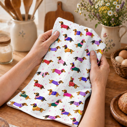 Dachshund Kitchen Towel Cozy Doxies