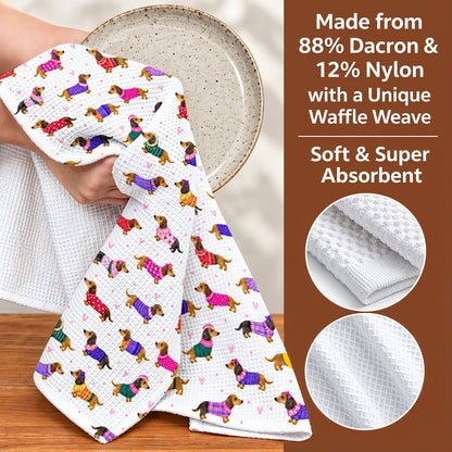 Dachshund Kitchen Towel Cozy Doxies