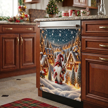 Christmas Magnetic Dishwasher Cozy Village Gnome