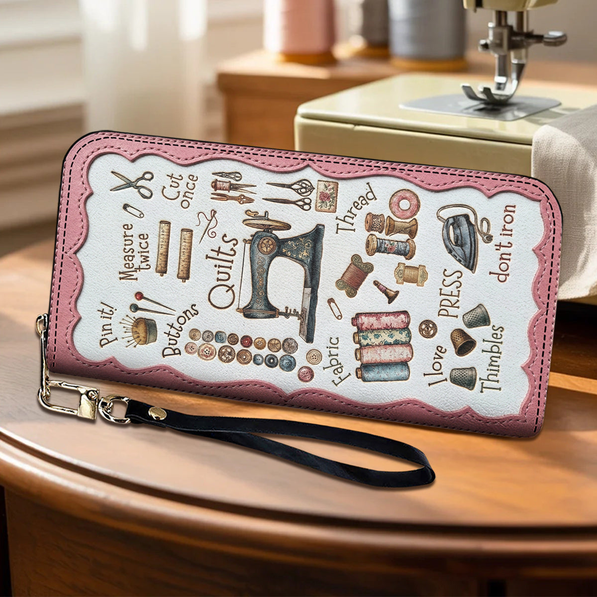 Sewing Lover Leather Wallet Crafty Chic Quilter