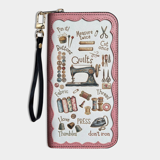 Sewing Lover Leather Wallet Crafty Chic Quilter