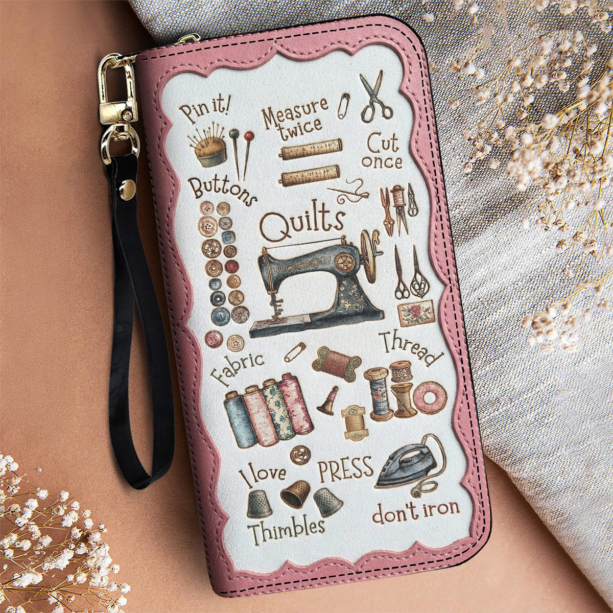 Sewing Lover Leather Wallet Crafty Chic Quilter