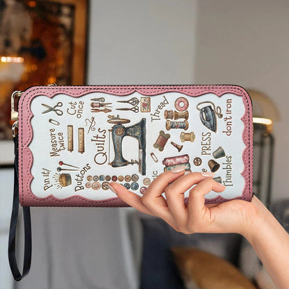 Sewing Lover Leather Wallet Crafty Chic Quilter