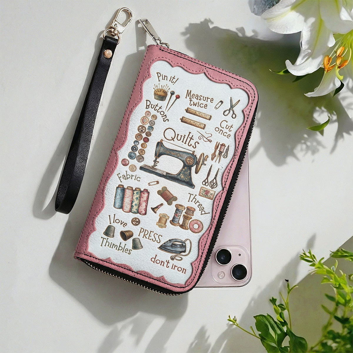 Sewing Lover Leather Wallet Crafty Chic Quilter