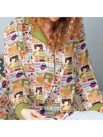Sewing Lover Pajama Set Crafty Chic