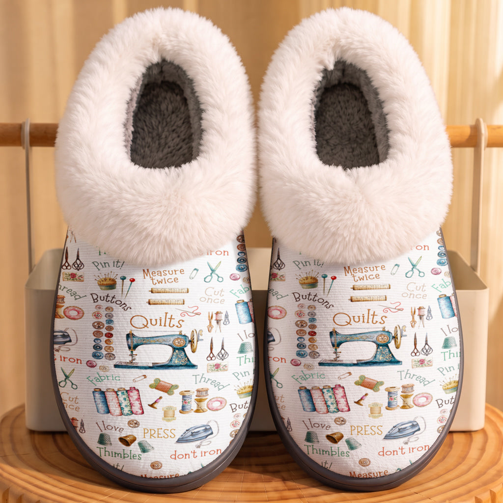 Sewing Lover Fur Cuff Slippers Crafty Comfort