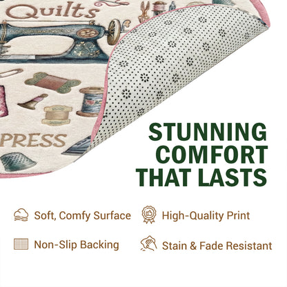 Sewing Lover Round Rug Crafty Comfort