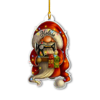 Quilting Lovers 2D Acrylic Ornament Crafty Gnome Personalized
