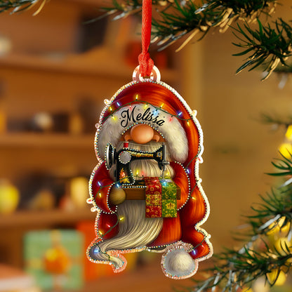 Quilting Lovers 2D Acrylic Ornament Crafty Gnome Personalized