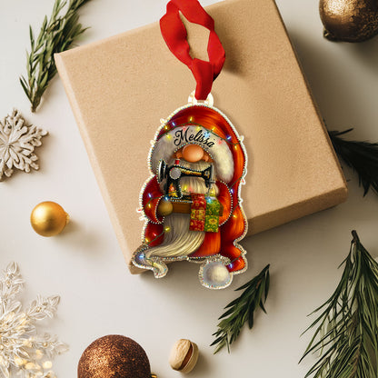 Quilting Lovers 2D Acrylic Ornament Crafty Gnome Personalized