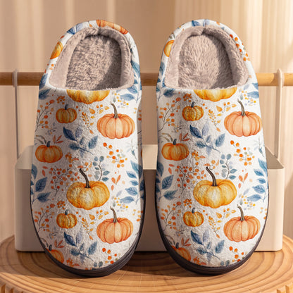 Autumn Fleece Lined Slippers Crisp Morning Patch