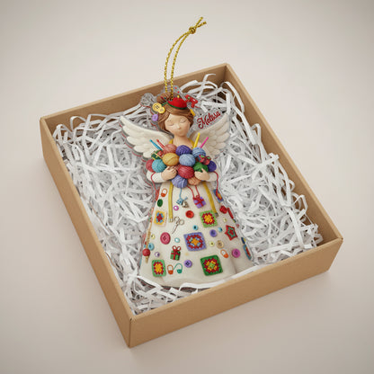 Crochet Lovers 2D Acrylic Ornament Crochet Angel Personalized
