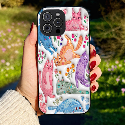 Cat Lover Phone Case Cute Floral Cat