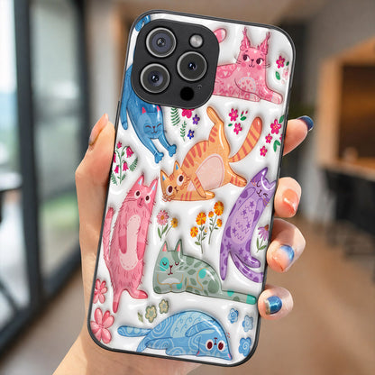 Cat Lover Phone Case Cute Floral Cat