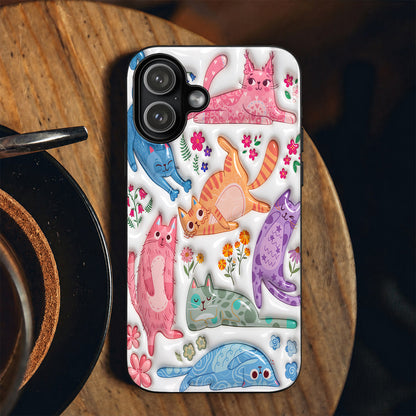 Cat Lover Phone Case Cute Floral Cat