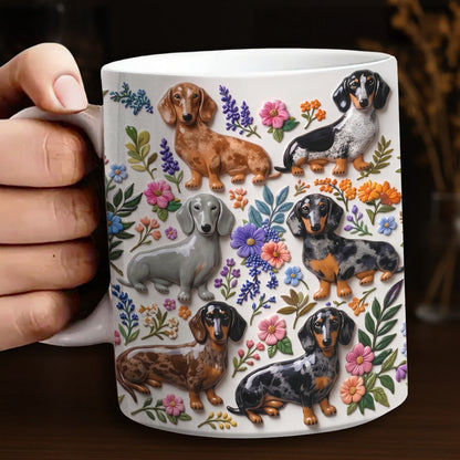 Dachshund 11Oz Mug Dachshund In Bloom