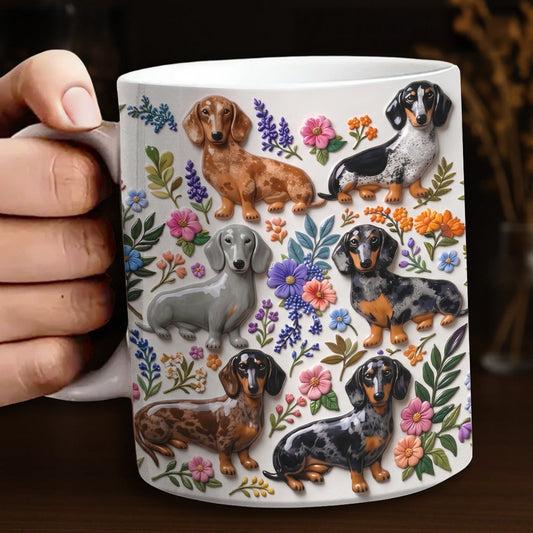 Dachshund 11Oz Mug Dachshund In Bloom