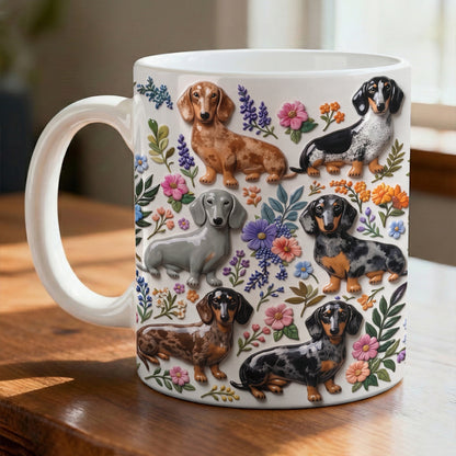 Dachshund 11Oz Mug Dachshund In Bloom