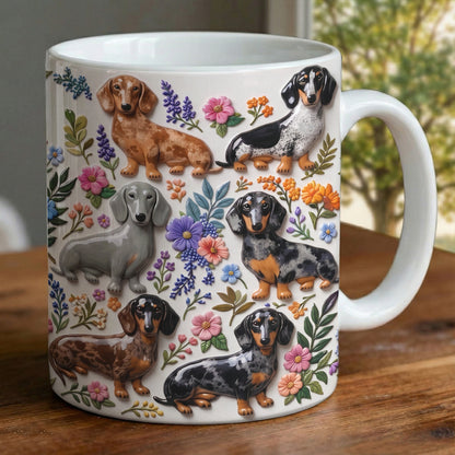 Dachshund 11Oz Mug Dachshund In Bloom