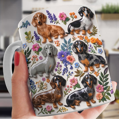 Dachshund 11Oz Mug Dachshund In Bloom