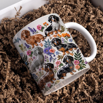 Dachshund 11Oz Mug Dachshund In Bloom