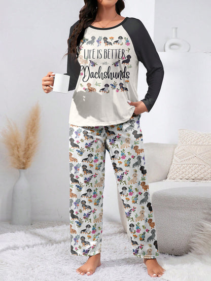 Dachshund Lounge Pants Dachshund In Bloom