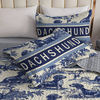 Dachshund All Season Quilt 3-Piece Set Dachshund Luxe