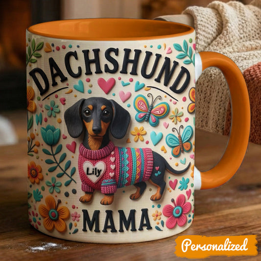 Dachshund Accent Mug Personalized Dachshund Mama