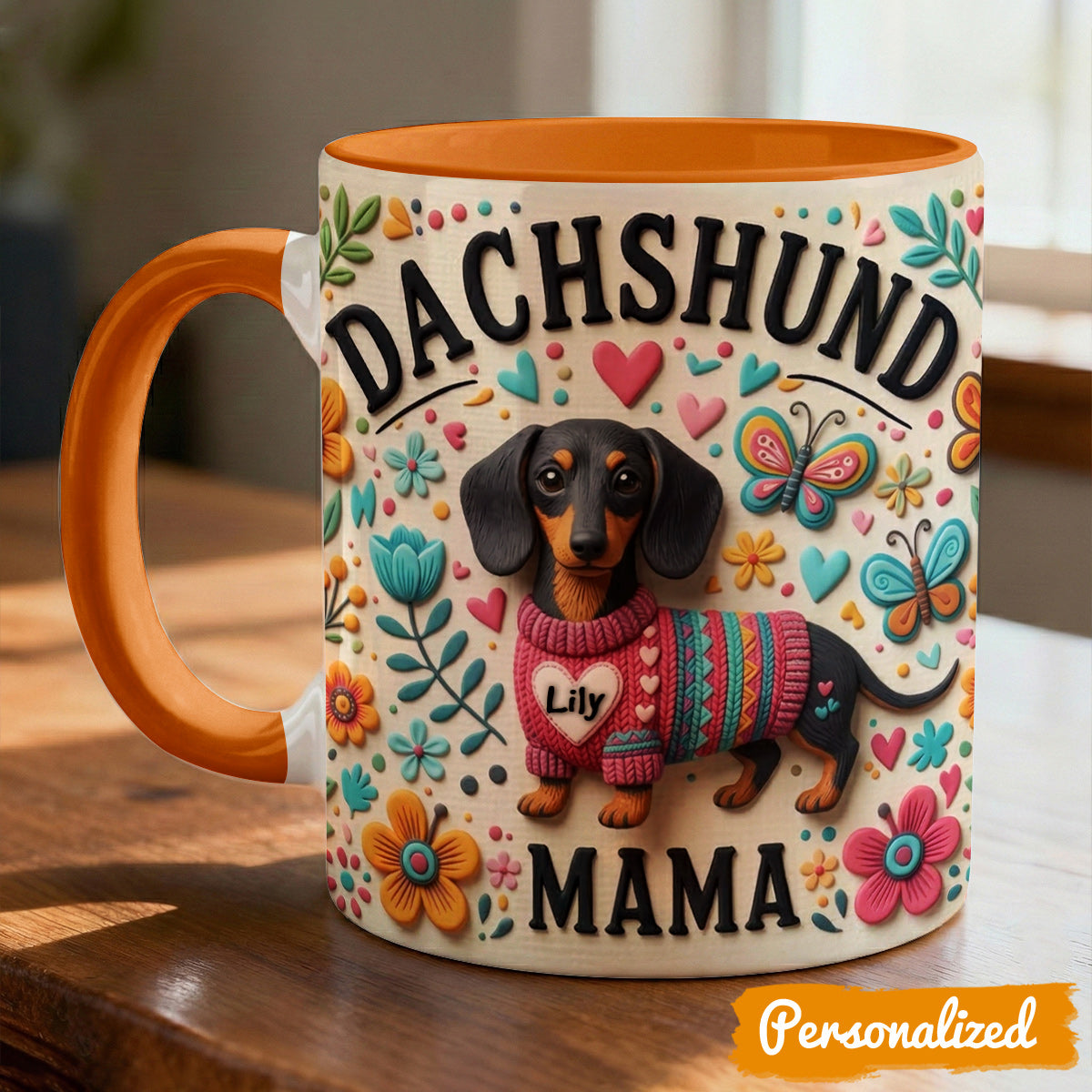 Dachshund Accent Mug Personalized Dachshund Mama