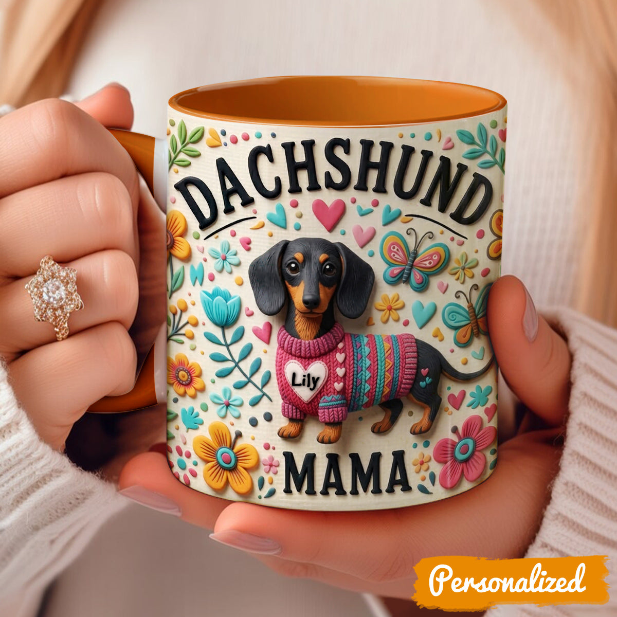 Dachshund Accent Mug Personalized Dachshund Mama