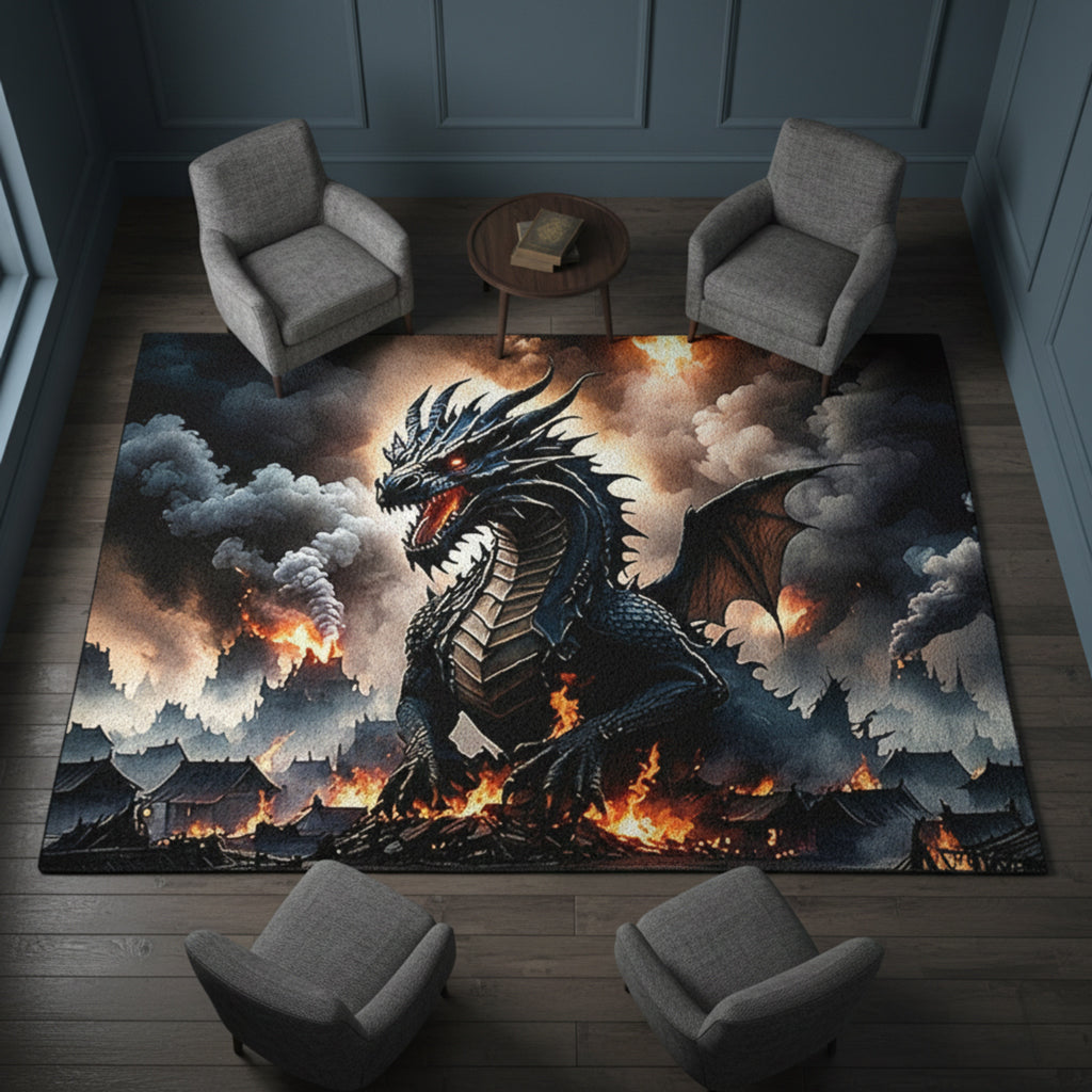 Dragon Area Rug Mythical Dragon