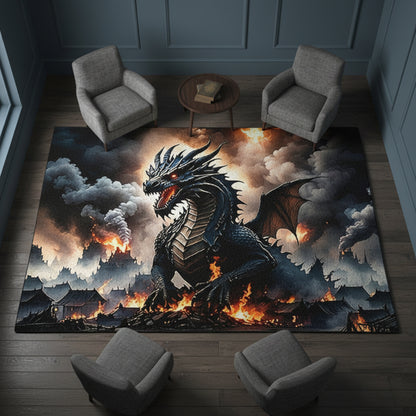 Dragon Area Rug Mythical Dragon