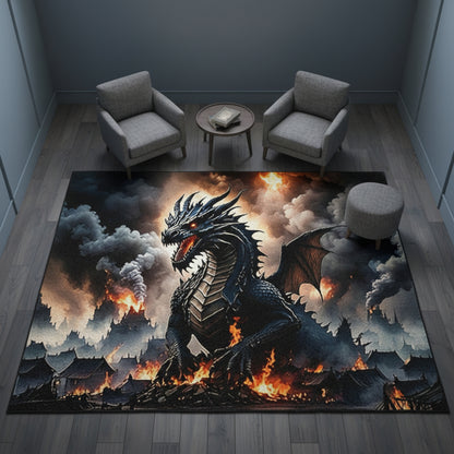 Dragon Area Rug Mythical Dragon