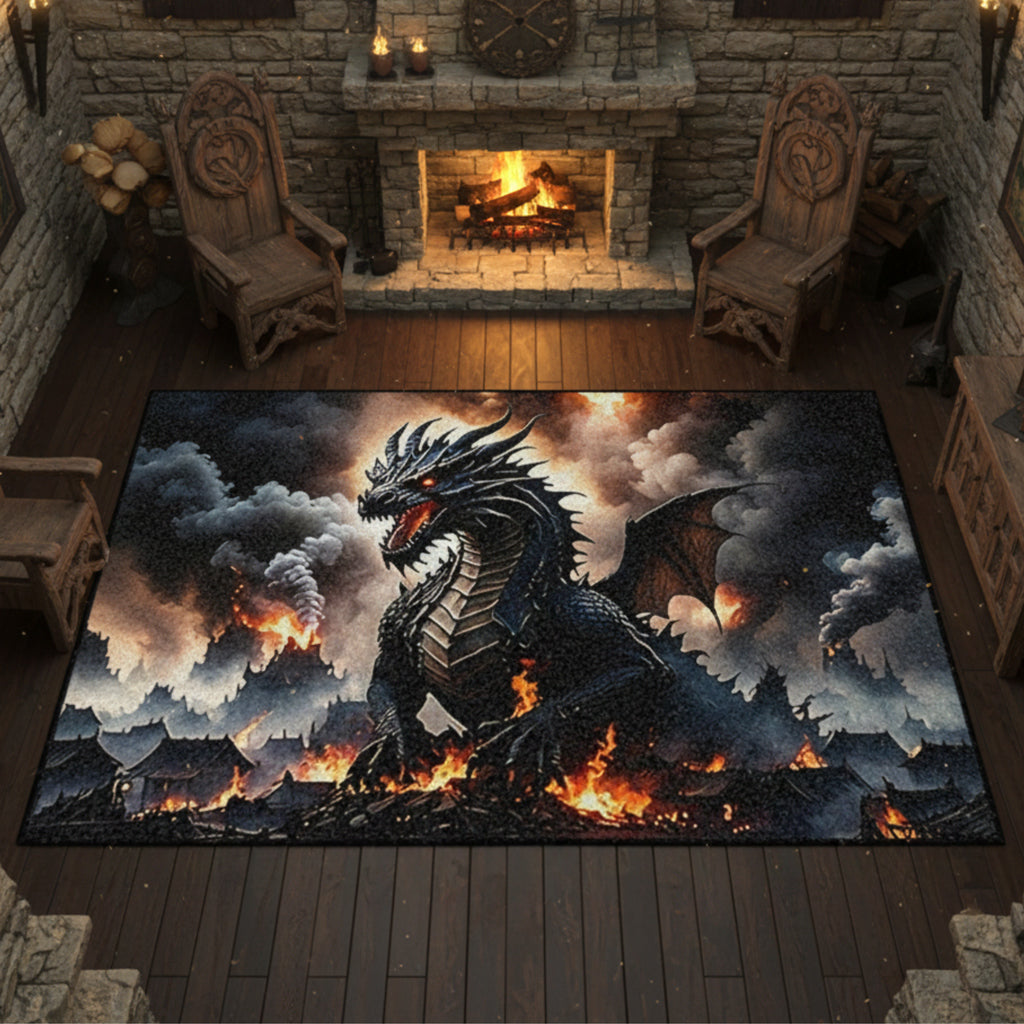 Dragon Area Rug Mythical Dragon