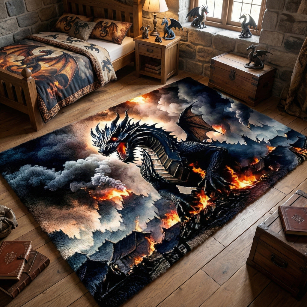 Dragon Area Rug Mythical Dragon