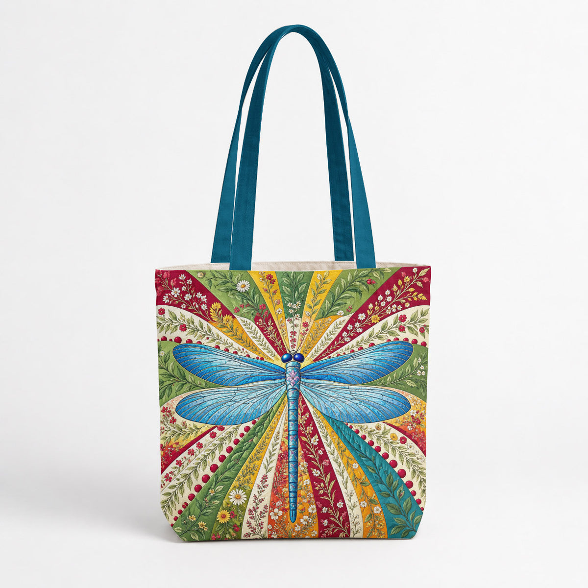 Dragonfly Lover Canvas Tote Bag Dragonfly Halo