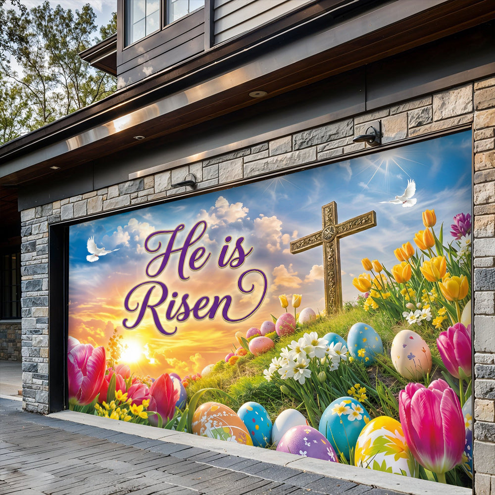 Christian Easter Garage Door Banner Decoration - Easter Grace