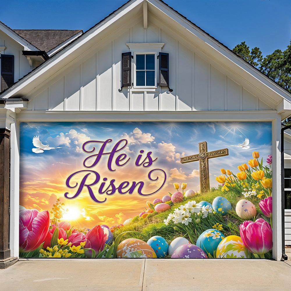 Christian Easter Garage Door Banner Decoration - Easter Grace