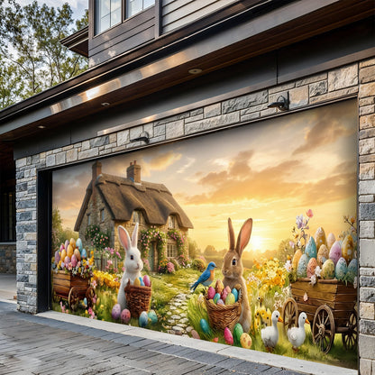 Easter Garage Door Banner Decoration - Easter Magic Morning