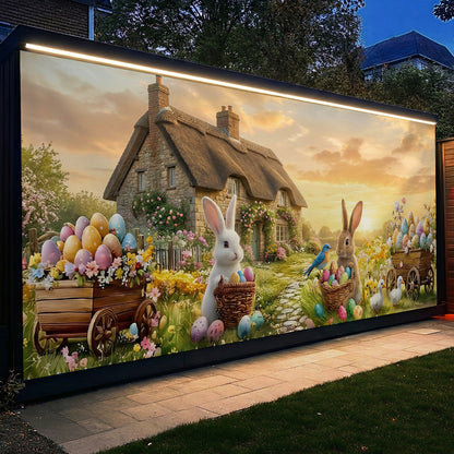 Easter Garage Door Banner Decoration - Easter Magic Morning