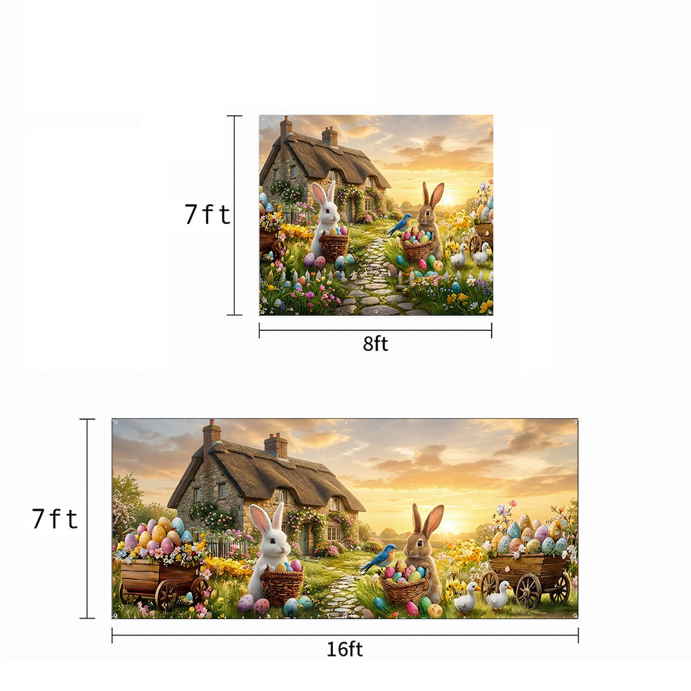 Easter Garage Door Banner Decoration - Easter Magic Morning