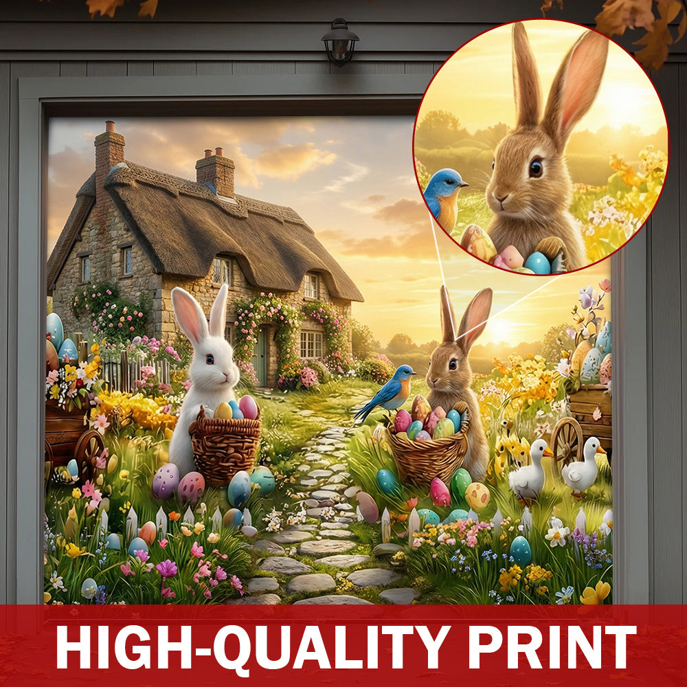 Easter Garage Door Banner Decoration - Easter Magic Morning