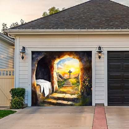 Christian Easter Garage Door Banner Decoration - Easter's First Light