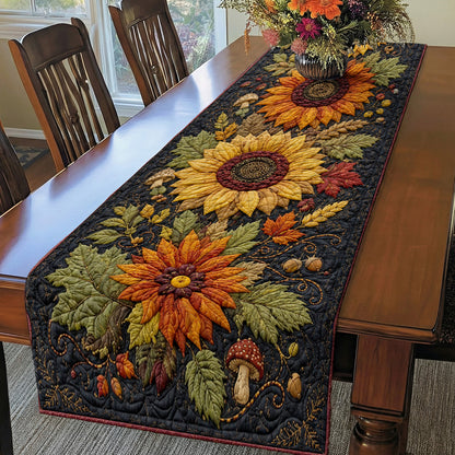 Autumn Vibes Quilted Table Runner Enchanted Woodland Blooms